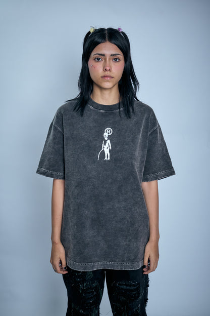 ASOE CHILDISH EUPHORIA GREY WASHED T-SHIRT