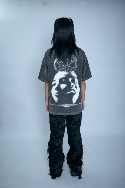 ASOE CHILDISH EUPHORIA GREY WASHED T-SHIRT