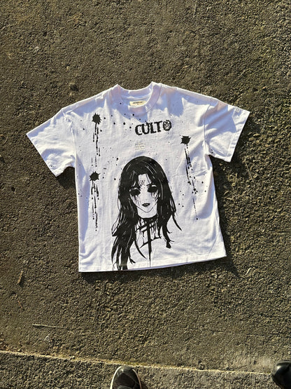 SPIRITUAL LUST X CULTO WHITE BASIC HEAVEN T - SHIRT